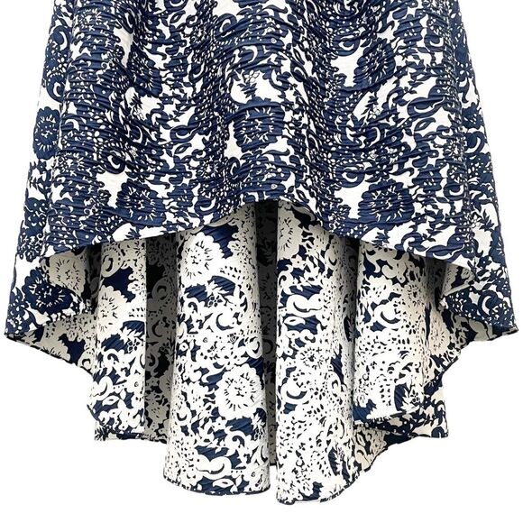 Anthropologie Sachin + Babi Women's Skirt Size 2 Navy & White Floral Flowy Hi Lo - Picture 5 of 16